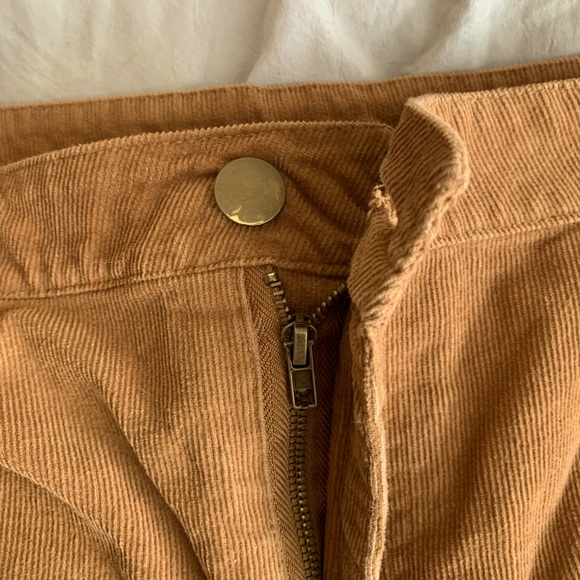 Fashion On Earth Boho Wide Leg Corduroy Pants Brown Bohemian Bell Bottoms - Picture 6 of 7